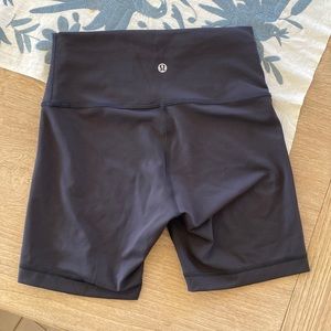 Lululemon “Wunder Train” black shorts, size 6